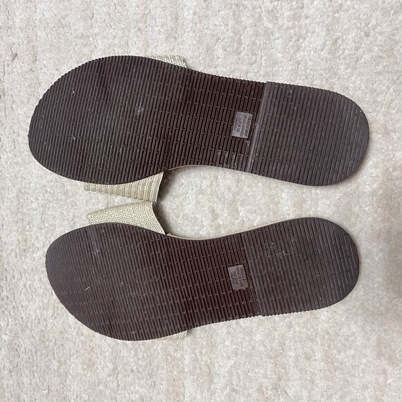 Havaianas Gold Malta Slip On Sandal Slides Women's Flip Flops Size 7-8 (37-38) - Picture 5 of 5